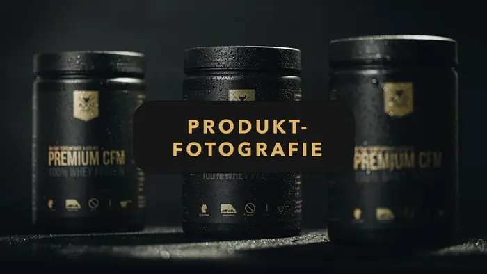 Produktfotografie: Proteinpulver-Dosen